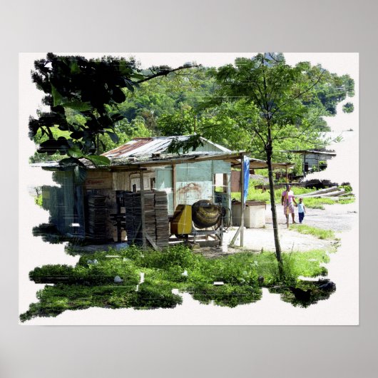 Strol in het dorp poster (Voorkant)