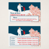 Strol met Snowman-kerstfeestkaartjes Visitekaartje (Voorkant /achterkant)