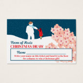 Strol met Snowman-kerstfeestkaartjes Visitekaartje (Voorkant)