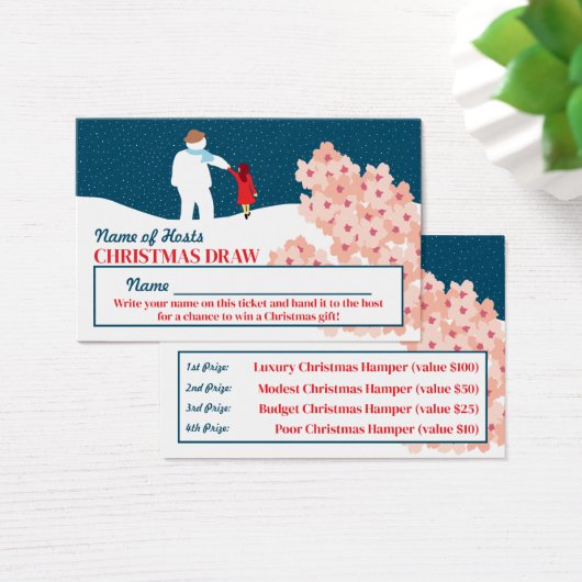 Strol met Snowman-kerstfeestkaartjes Visitekaartje (Bureau)