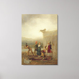 Strollen, 1793 (olie op tin bord) canvas afdruk