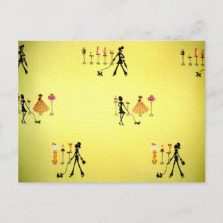 Strollen met de poochie briefkaart