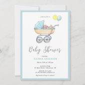 stroller Baby Baby shower Uitnodiging (Voorkant)