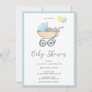stroller Baby Baby shower Uitnodiging