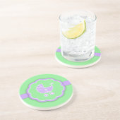 Stroller Baby shower Groen Onderzetter (Zijkant)