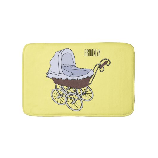 Stroller cartoon illustratie badmat (Voorkant)