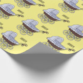 Stroller cartoon illustratie cadeaupapier (Hoek)