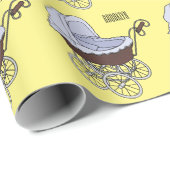 Stroller cartoon illustratie cadeaupapier (Rol Hoek)