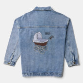 Stroller cartoon illustratie denim jacket (Achterkant)
