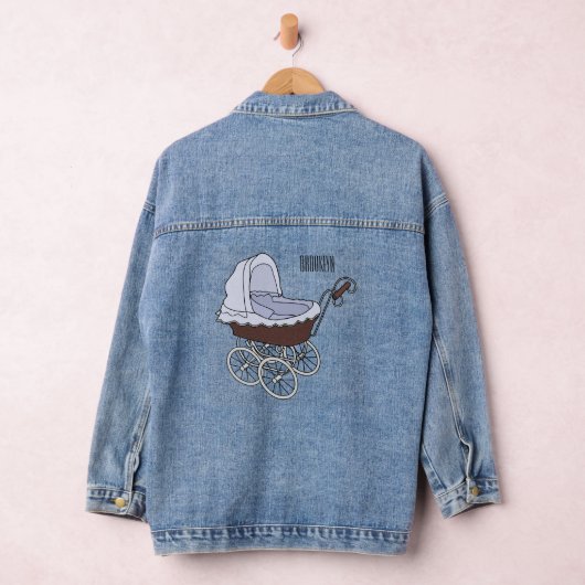Stroller cartoon illustratie denim jacket (Hangar)