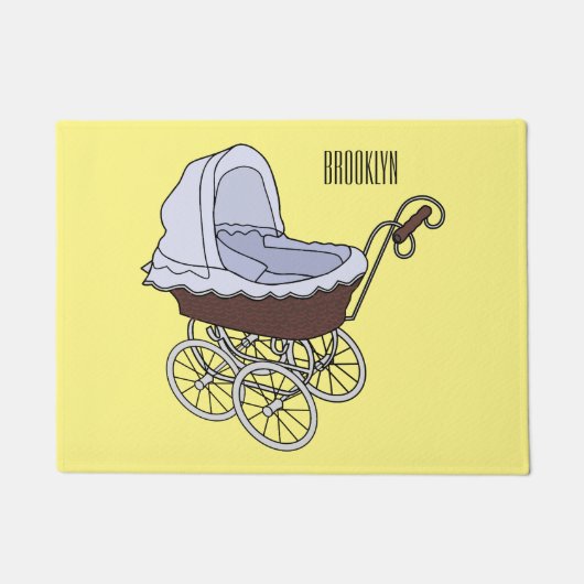 Stroller cartoon illustratie deurmat (Voorkant)