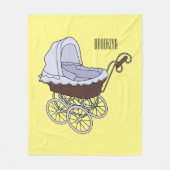 Stroller cartoon illustratie fleece deken (Voorkant)