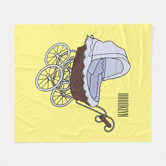 Stroller cartoon illustratie fleece deken (Voorkant (Horizontaal))