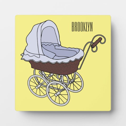 Stroller cartoon illustratie fotoplaat (Voorkant)