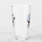 Stroller cartoon illustratie glas (Links)