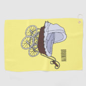 Stroller cartoon illustratie golfhanddoek (Horizontaal)