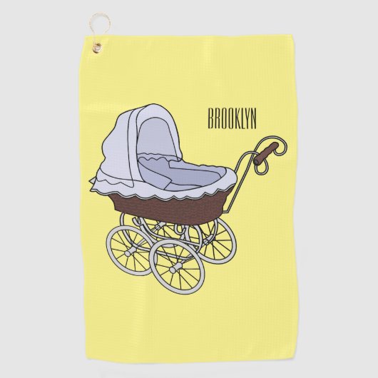 Stroller cartoon illustratie golfhanddoek (Voorkant)