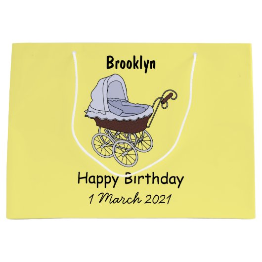 Stroller cartoon illustratie groot cadeauzakje (Voorkant)