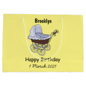 Stroller cartoon illustratie groot cadeauzakje (Achterkant)