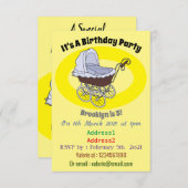 Stroller cartoon illustratie kaart (Voorkant / Achterkant)