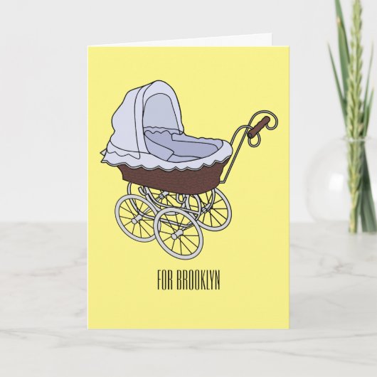 Stroller cartoon illustratie kaart (Voorkant)