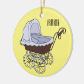 Stroller cartoon illustratie keramisch ornament (Links)