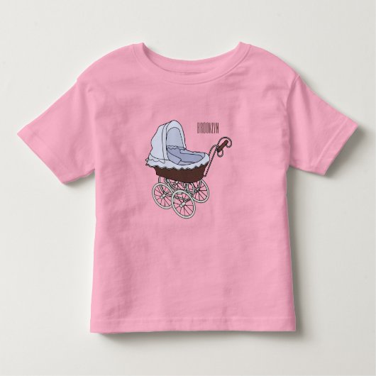Stroller cartoon illustratie kinder shirts (Voorkant)