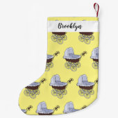 Stroller cartoon illustratie kleine kerstsok (Achterkant)