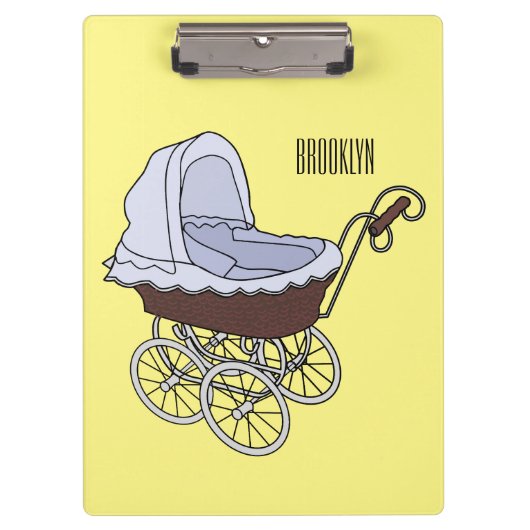 Stroller cartoon illustratie klembord (Voorkant)