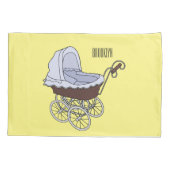 Stroller cartoon illustratie kussensloop (Achterkant)