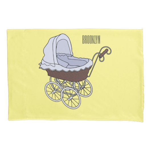 Stroller cartoon illustratie kussensloop (Voorkant)