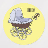 Stroller cartoon illustratie labels (Design 1)