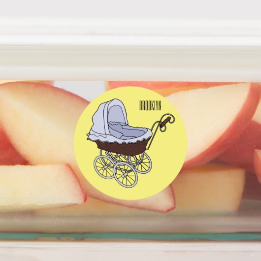 Stroller cartoon illustratie labels (Aangebracht)