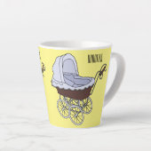 Stroller cartoon illustratie latte mok (Rechterhoek)