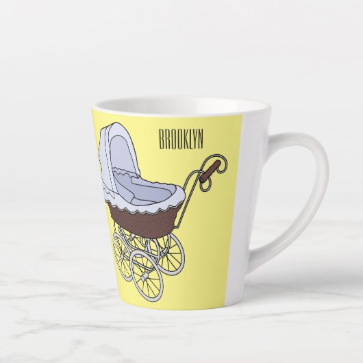 Stroller cartoon illustratie latte mok (Rechts)