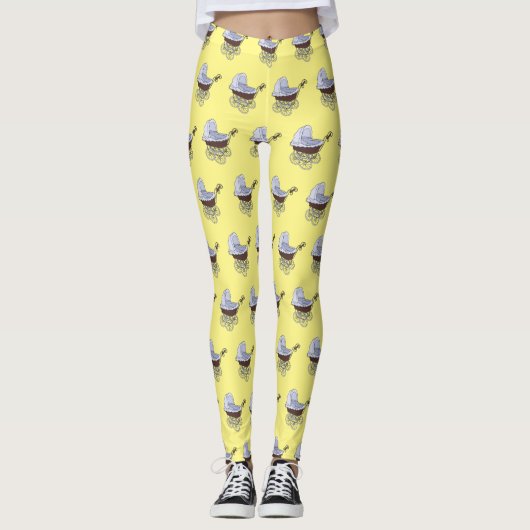 Stroller cartoon illustratie leggings (Voorkant)