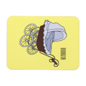 Stroller cartoon illustratie magneet (Horizontaal)