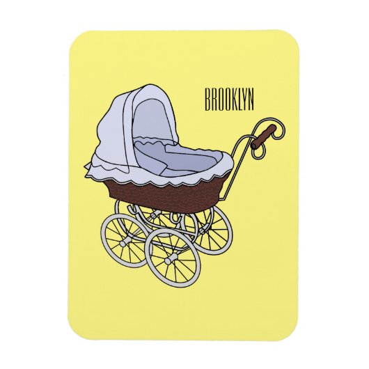 Stroller cartoon illustratie magneet (Verticaal)