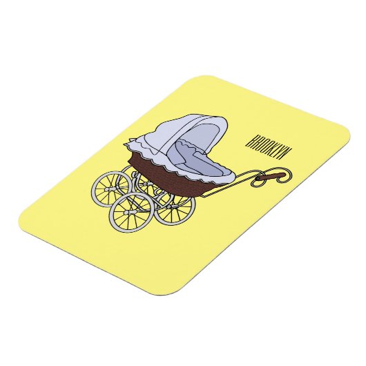 Stroller cartoon illustratie magneet (Linkerzijde)