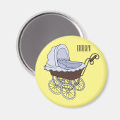 Stroller cartoon illustratie magneet (Voorkant / Achterkant)