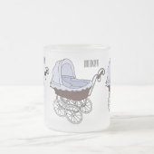 Stroller cartoon illustratie matglas koffiemok (Center)