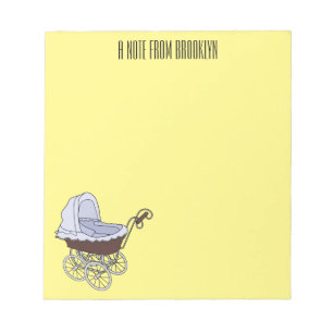 Stroller cartoon illustratie notitieblok