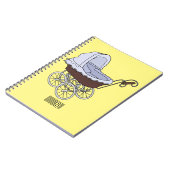 Stroller cartoon illustratie notitieboek (Linkerzijde)