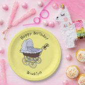 Stroller cartoon illustratie papieren bordje (Feest)