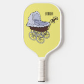 Stroller cartoon illustratie pickleball paddle (Achterkant)
