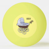 Stroller cartoon illustratie pingpongbal (Achterkant)