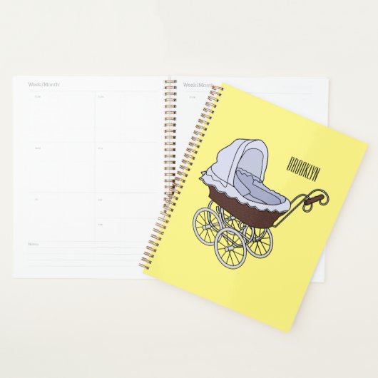 Stroller cartoon illustratie planner (Display)