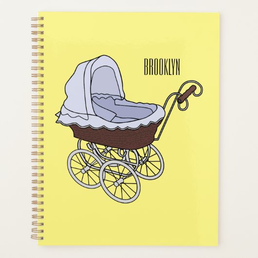 Stroller cartoon illustratie planner (Voorkant)