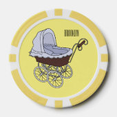 Stroller cartoon illustratie poker chips (Voorkant)