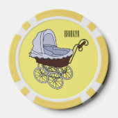 Stroller cartoon illustratie poker chips (Achterkant)